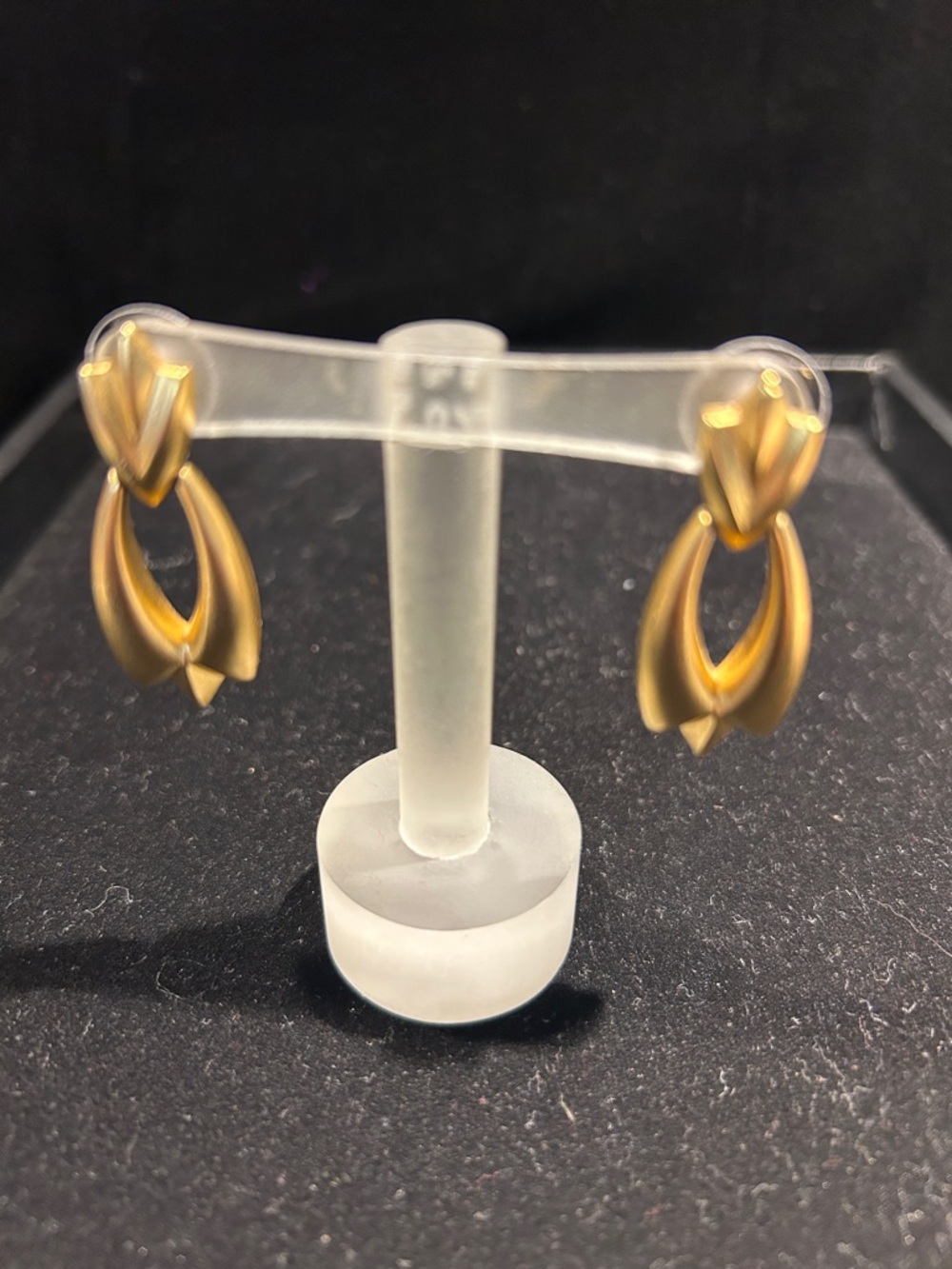 3 for $20 Vintage Matte Gold Drop Stud Women Jewelry Hypo-Allergenic backings